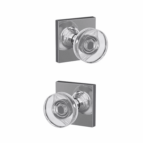 SCHLAGE RESIDENTIAL FC172-DAW-625-COL Fc172 Custom Dawes Non-Turning Knob Set With Collins Trim FC172DAW625COL FC172 DAW 625 COL