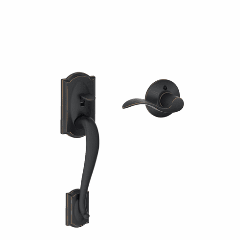 SCHLAGE RESIDENTIAL FE285-CAM-ACC-716-LH Fe285 Camelot Lower Half Of Handleset With Accent Entrance Lever FE285CAMACC716LH FE285 CAM ACC 716 LH