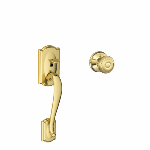 SCHLAGE RESIDENTIAL FE285-CAM-GEO-505 Fe285 Camelot Lower Half Of Handleset With Georgian Entrance Knob FE285CAMGEO505 FE285 CAM GEO 505
