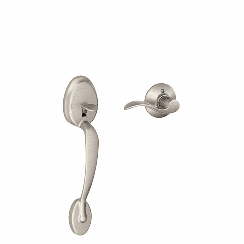 SCHLAGE RESIDENTIAL FE285-PLY-ACC-619-LH Fe285 Plymouth Lower Half Of Handleset With Accent Entrance Lever FE285PLYACC619LH FE285 PLY ACC 619 LH