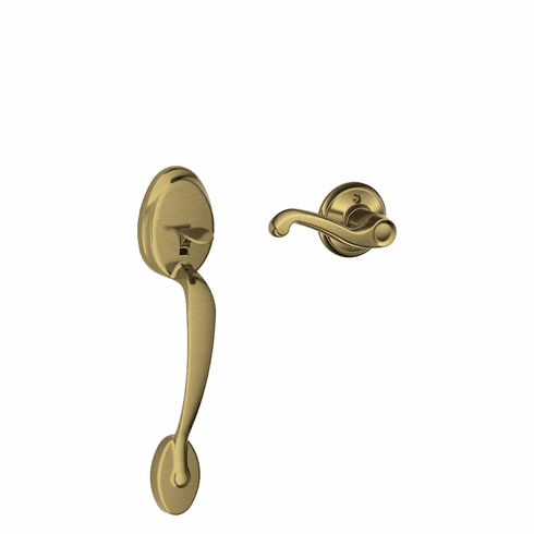 SCHLAGE RESIDENTIAL FE285-PLY-FLA-609-LH Fe285 Plymouth Lower Half Of Handleset With Flair Entrance Lever FE285PLYFLA609LH FE285 PLY FLA 609 LH