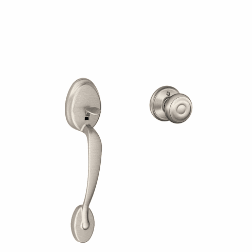 SCHLAGE RESIDENTIAL FE285-PLY-GEO-619 Fe285 Plymouth Lower Half Of Handleset With Georgian Entrance Knob FE285PLYGEO619 FE285 PLY GEO 619