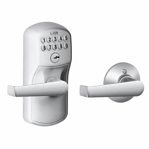 SCHLAGE RESIDENTIAL FE575-PLY-ELA-626 Fe575 Keypad Lever With Plymouth Trim And Elan Lever With Auto Lock FE575PLYELA626 FE575 PLY ELA 626