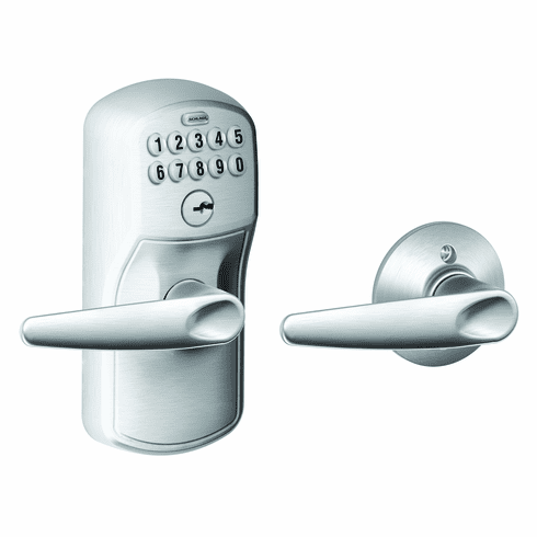 SCHLAGE RESIDENTIAL FE575-PLY-JAZ-626 Fe575 Keypad Lever With Plymouth Trim And Jazz Lever With Auto Lock FE575PLYJAZ626 FE575 PLY JAZ 626