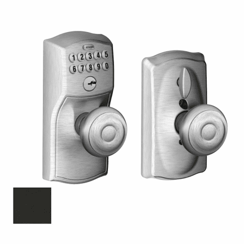 SCHLAGE RESIDENTIAL FE595-CAM-GEO-716 Fe595 Keypad Knob With Camelot Trim And Georgian Knob With Flex Lock FE595CAMGEO716 FE595 CAM GEO 716