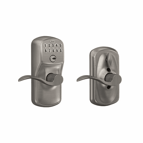 SCHLAGE RESIDENTIAL FE595-PLY-ACC-619 Fe595 Keypad Lever With Plymouth Trim And Accent Lever With Flex Lock FE595PLYACC619 FE595 PLY ACC 619