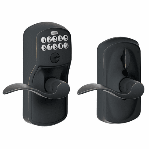 SCHLAGE RESIDENTIAL FE595-PLY-ACC-716 Fe595 Keypad Lever With Plymouth Trim And Accent Lever With Flex Lock FE595PLYACC716 FE595 PLY ACC 716