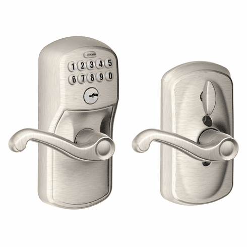 SCHLAGE RESIDENTIAL FE595-PLY-FLA-619 Fe595 Keypad Lever With Plymouth Trim And Flair Lever With Flex Lock FE595PLYFLA619 FE595 PLY FLA 619