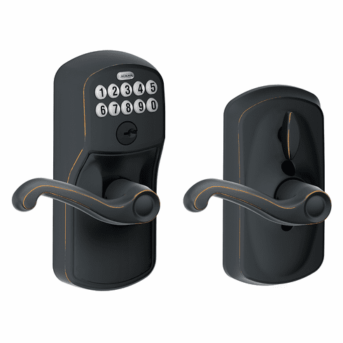 SCHLAGE RESIDENTIAL FE595-PLY-FLA-716 Fe595 Keypad Lever With Plymouth Trim And Flair Lever With Flex Lock FE595PLYFLA716 FE595 PLY FLA 716