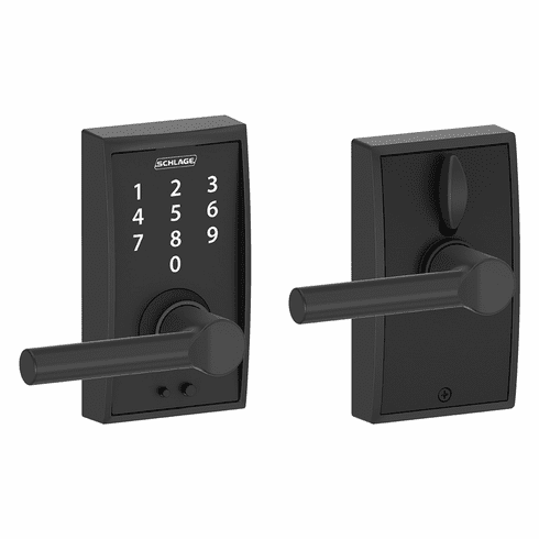 SCHLAGE RESIDENTIAL FE695-CEN-BRW-622 Fe695 Keyless Touchscreen Lever With Century Trim And Broadway Lever FE695CENBRW622 FE695 CEN BRW 622