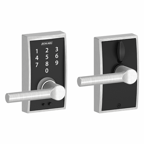 SCHLAGE RESIDENTIAL FE695-CEN-BRW-626 Fe695 Keyless Touchscreen Lever With Century Trim And Broadway Lever FE695CENBRW626 FE695 CEN BRW 626