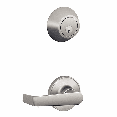 SCHLAGE RESIDENTIAL JI18-MAR-630 Ji18 Marin Exterior Passage Lever Lock With Keyed Deadbolt (Interconnect) JI18MAR630 JI18 MAR 630