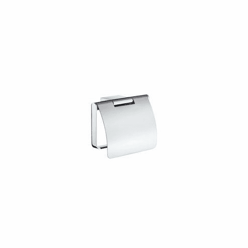 Smedbo AK3414 Air Euro Tissue Paper Holder W/Lid Polished Chrome Depth=1.25 inch, Width= 5.5 inch, Height= 7.5 inch.