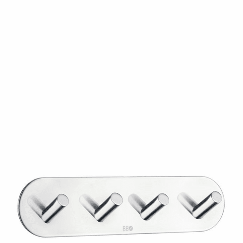 Smedbo BK1094 Quad Hook Polished Chrome Self Adhesive