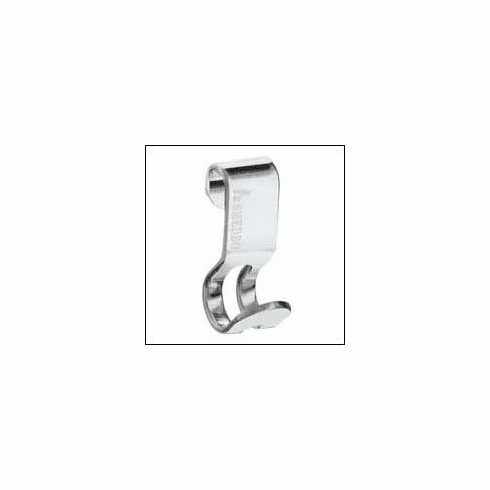 Smedbo DK2100 Sideline Soap Basket Hook Polished Chrome Depth=1.25 inch, Width= 4.25 inch, Height= 7 inch.