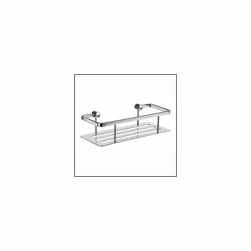 Smedbo DK3001 Sideline Rectangular Soap Basket Polished Chrome Depth=2.75 inch, Width= 4.75 inch, Height= 14.25 inch.