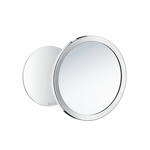 Smedbo FK442 Shaving Make Up Mirror Self Adhesive/Magnet Polished Chrome Depth=2 inch, Width= 7.25 inch, Height= 9 inch.