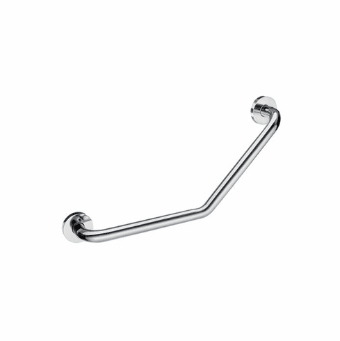 Smedbo FK808 Living Grab Bar- V-Form- Stainless Steel 1' Diameter - Length 19 1/2" Depth=25.25 inch, Width= 6.75 inch, Height= 8 inch.