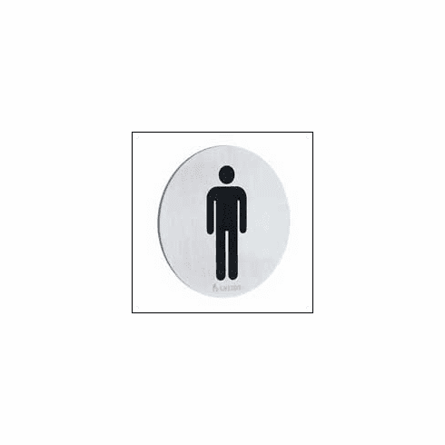 Smedbo FS957 Xtra Restroom Sign Gentleman Ssb Depth=0.25 inch, Width= 3 inch, Height= 3 inch.