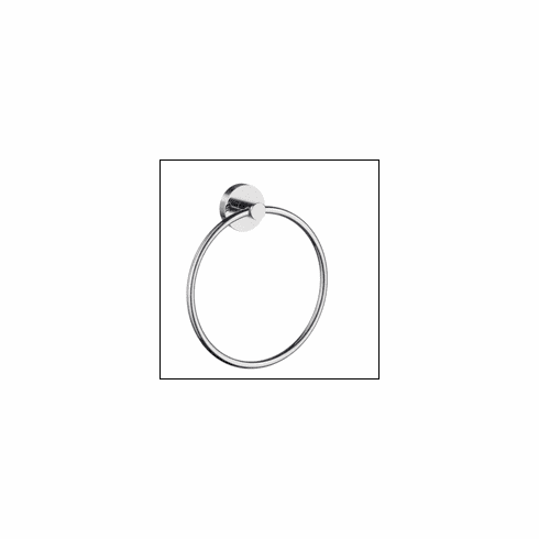 Smedbo HK344 Home Towel Ring Polished Chrome 6 3/4" Depth=1.5 inch, Width= 2.25 inch, Height= 4.25 inch.