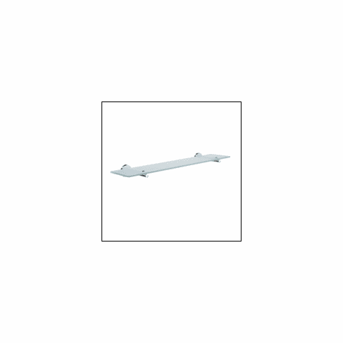 Smedbo HK347 Home 24" Shelf Frosted Glass/Polished Chrome Depth=1.75 inch, Width= 2.25 inch, Height= 4.25 inch.