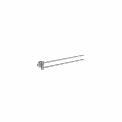 Smedbo HS326 Home Swing Arm Holder 17" Brushed Chrome Depth=2.25 inch, Width= 2.25 inch, Height= 19.25 inch.