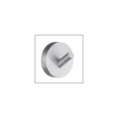 Smedbo HS355 Home 1 7/8" Towel Hook Brushed Chrome Depth=1.75 inch, Width= 2 inch, Height= 6.25 inch.