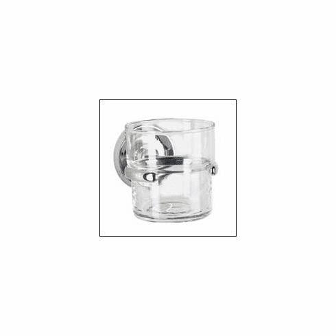 Smedbo K243 Villa Holder+Tumbler, Polished Chrome Depth=3.5 inch, Width= 4.5 inch, Height= 7.75 inch.