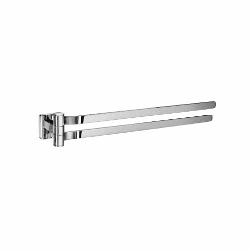 Smedbo OK326 Ice Swing Arm Towelrail Polish Depth=3 inch, Width= 3.5 inch, Height= 19.75 inch.