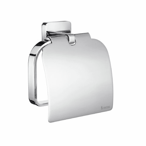 Smedbo OK3414 Ice Toilet Roll Holder W/Cover Depth=2.25 inch, Width= 5.5 inch, Height= 6.5 inch.