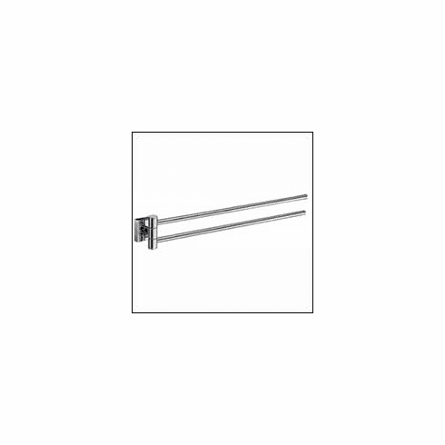 Smedbo RK326 House Swing Arm Towel Rail Polished Chrome Depth=2.25 inch, Width= 2.75 inch, Height= 20.5 inch.