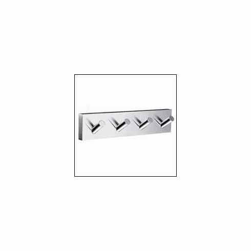 Smedbo RK359 House Quad Towel Hook Polished Chrome Depth=1.75 inch, Width= 1.75 inch, Height= 9 inch.