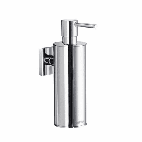 Smedbo RK370 House Wall Mount Soap Pump Polished Chrome Depth=2.25 inch, Width= 3.25 inch, Height= 8.5 inch.