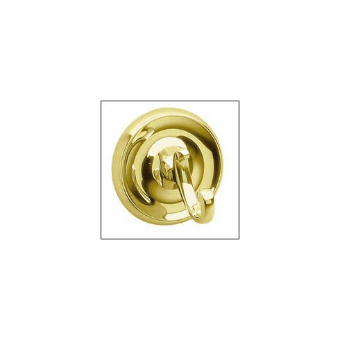 Smedbo V255 Villa Towel Hook, Polished Brass Depth=2.5 inch, Width= 3 inch, Height= 4.75 inch.