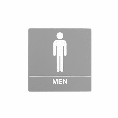 SPECIALIZED SB441-GRAY 8X8 Men Wall Sign With Braille