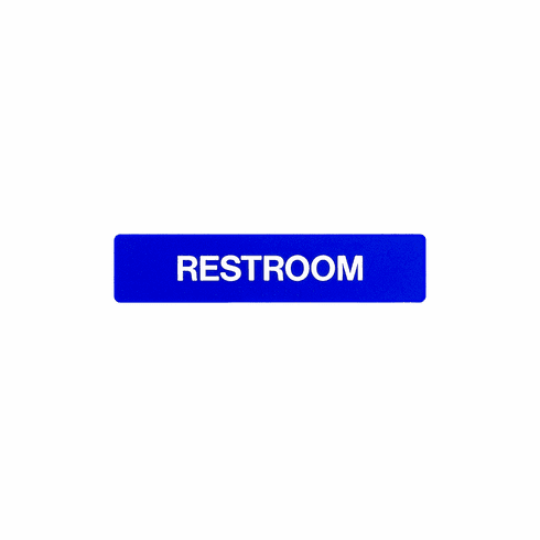 SPECIALIZED SB447-BLUE 1-3/4"X8" Restroom Sign With Braille