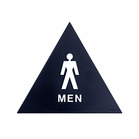 SPECIALIZED SBH12M-BLACK 12" Triangle Men Door Sign