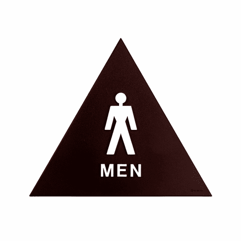 SPECIALIZED SBH12M-BROWN 12" Triangle Men Door Sign