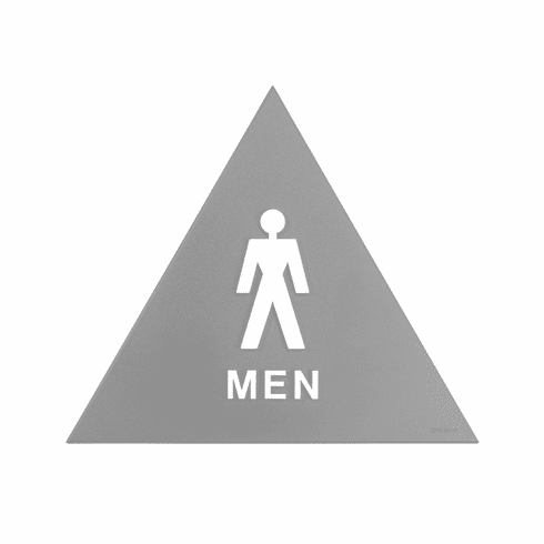 SPECIALIZED SBH12M-GRAY 12" Triangle Men Door Sign