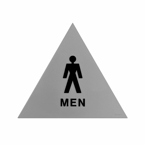 SPECIALIZED SBH12M-GRAY-BLACK 12" Triangle Men Door Sign