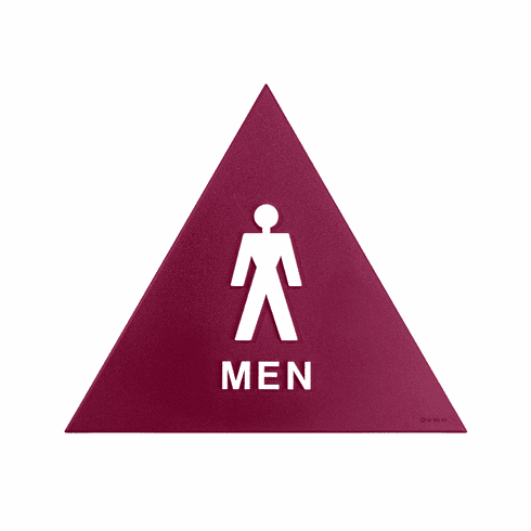 SPECIALIZED SBH12M-RED 12" Triangle Men Door Sign