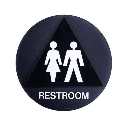 SPECIALIZED SBH12U-BLACK 12" Circle/Triangle Unisex Door Sign