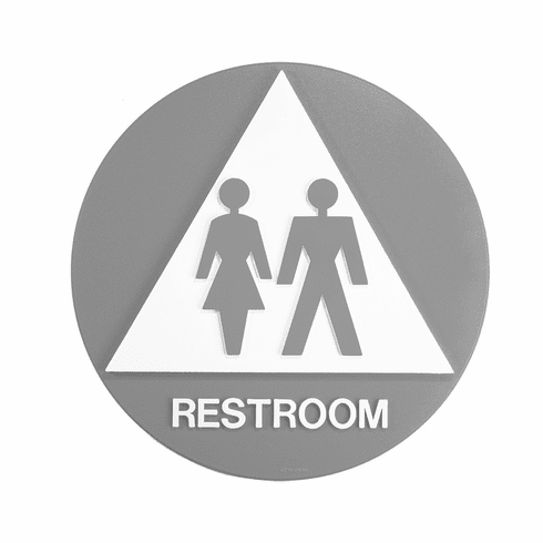 SPECIALIZED SBH12U-GRAY 12" Circle/Triangle Unisex Door Sign
