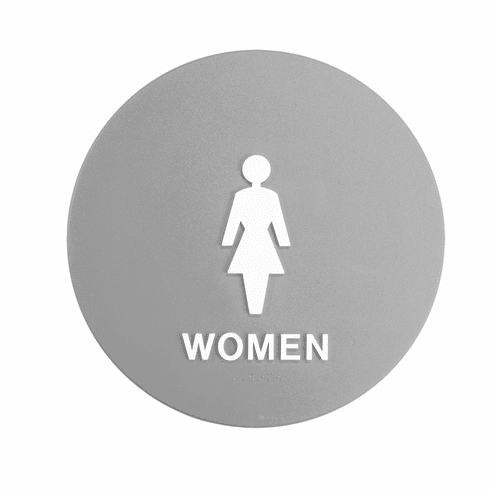 SPECIALIZED SBH12W-GRAY 12" Circle Women Door Sign