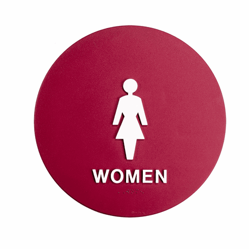 SPECIALIZED SBH12W-RED 12" Circle Women Door Sign