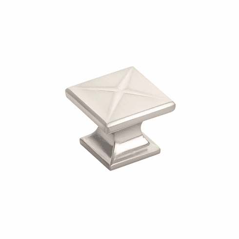 Schaub 215-BN Northport, Square Knob, Brushed Nickel, 1-3/8" dia