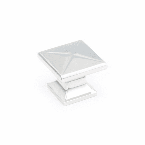 Schaub 215-PN Northport, Square Knob, Polished Nickel, 1-3/8" dia