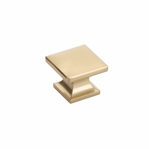 Schaub 219-SSB Northport, Smooth Square Knob, Signature Satin Brass, 1-3/8" dia