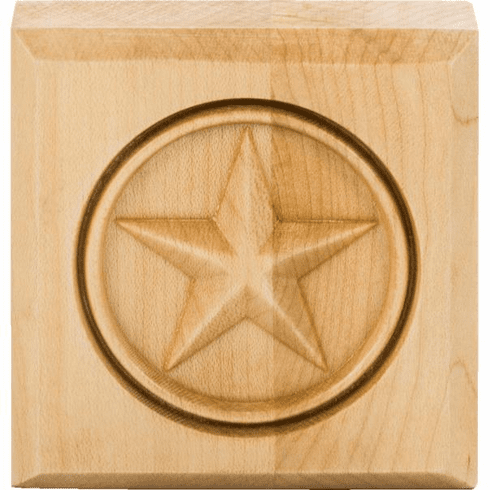 Hardware Resources SROS1ALD 3" x 3" x 7/8" Star Rosette Species: Alder