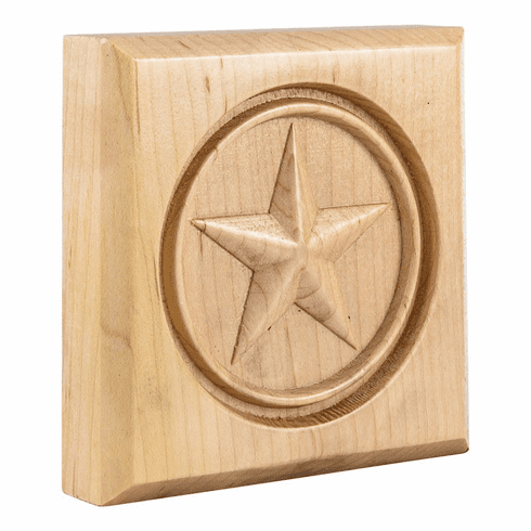 Hardware Resources SROS3MP 4" x 4" x 7/8" Star Rosette  Species: Maple